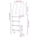 Pikkukuva 5 / 6: vidaXL Uima-allastikkaat 54x38x184,5 cm 304 ruostumaton teräs