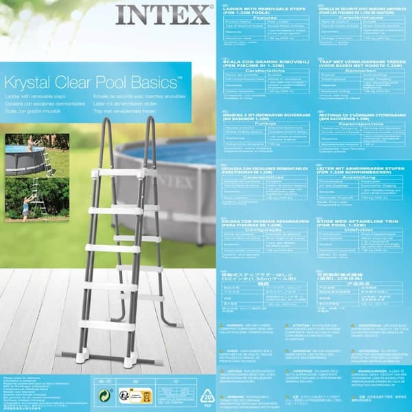 INTEX 5-trinns sikkerhetsstige for basseng 132 cm