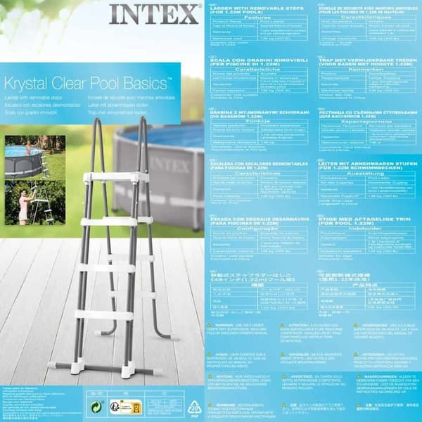 INTEX 4-trinns sikkerhetsstige for basseng 122 cm