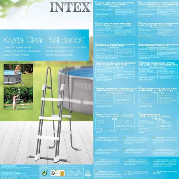 INTEX 3-trinns bassengstige 91-107 cm
