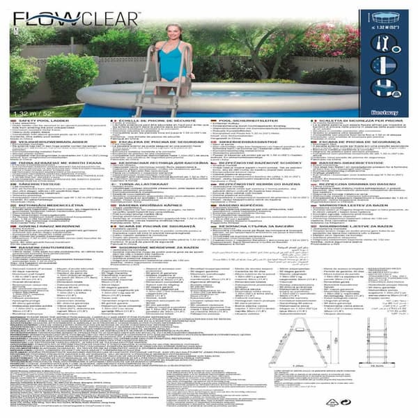 Bestway Bassengstige Flowclear 4-trinns 132 cm