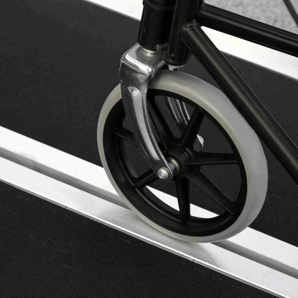 Rootz Rullstolsramp - Rullstolsramp - Walkers - Fällbar ramp med bärhandtag - Aluminium - Svart