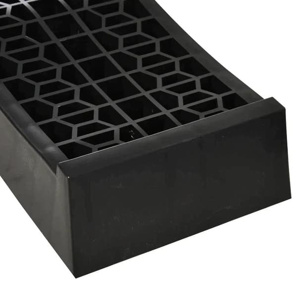 Rootz-rampe - tærskelrampe - kantstensrampe - gummiramper - skridsikre ramper - PP - sort - 70 x 20 x 8 cm