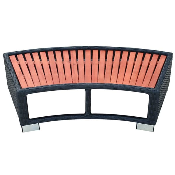 vidaXL spatrin i polyrattan 92 x 45 x 25 cm sort -  Poolstiger