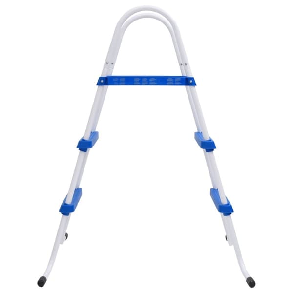 The Living Store Poolstege blå och vit 84 cm stål -  Poolstegar