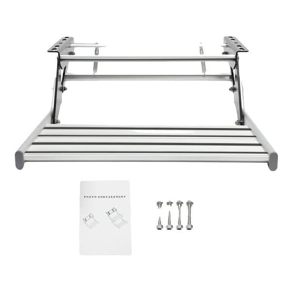 Aluminium RV-trin, 150 kg kapacitet, moderne foldbart design,sølv