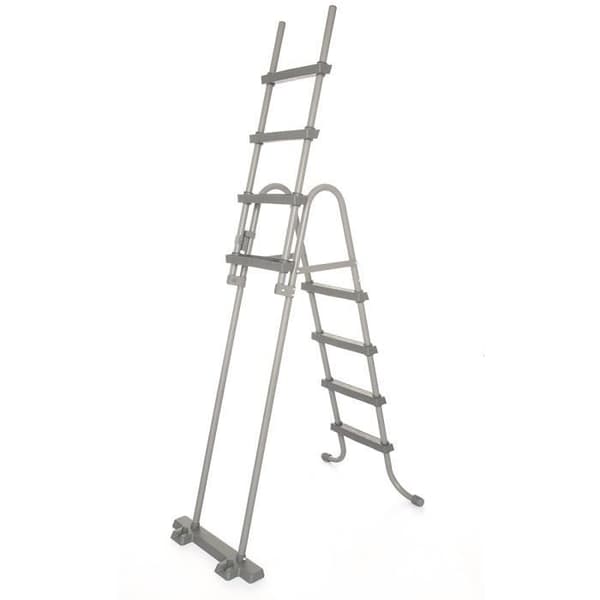 3-stegs simbassängstege - Bestway - För höga simbassänger med plattform - 122 cm - Anti-korrosion