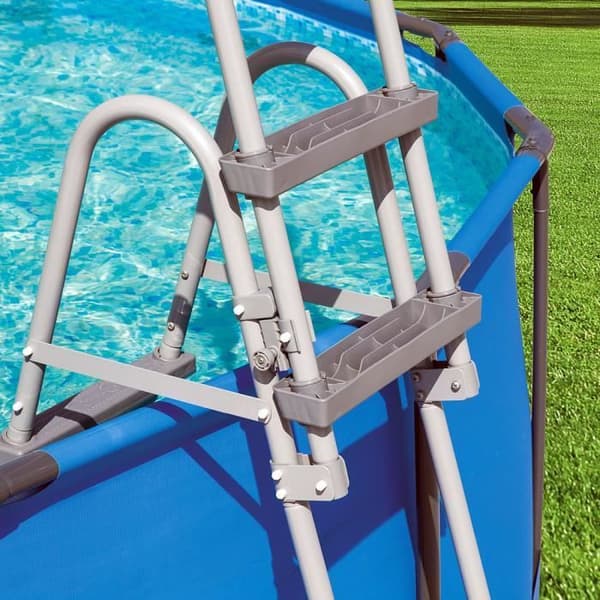 3-stegs simbassängstege - Bestway - För höga simbassänger med plattform - 122 cm - Anti-korrosion