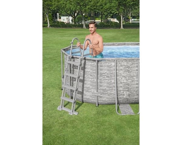 BESTWAY Säkerhetsstege 2 x 4 steg för simbassäng höjd 122 cm