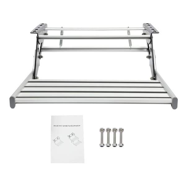 Käytännöllinen taitettava RV-askelma, liukumaton muotoilu, 150 kg kantavuus,Hopea