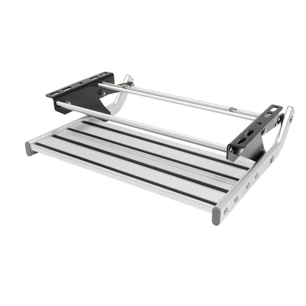 RV Foldetrin, Aluminiumlegering, 150 kg kapacitet, Kompakt design,GRÅ