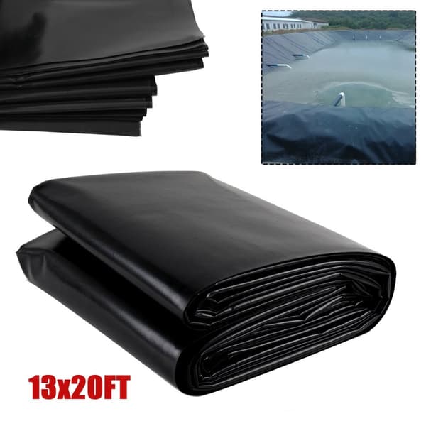 Hållbar Fiskdamm Liner, Svart LLDPE Material, Storlek 13ft x 20ft, Långvarig Livslängd