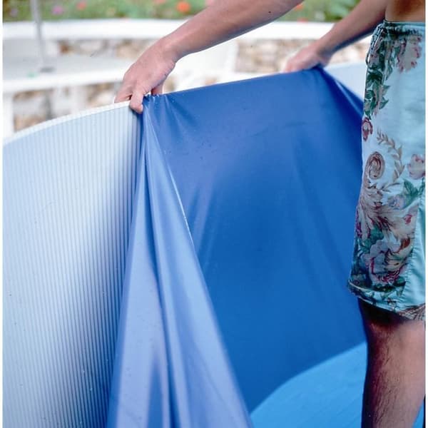 Foder för GRE oval pool - 500x310 cm - Vanlig blå - 40/100 PVC - Anti-UV-skydd
