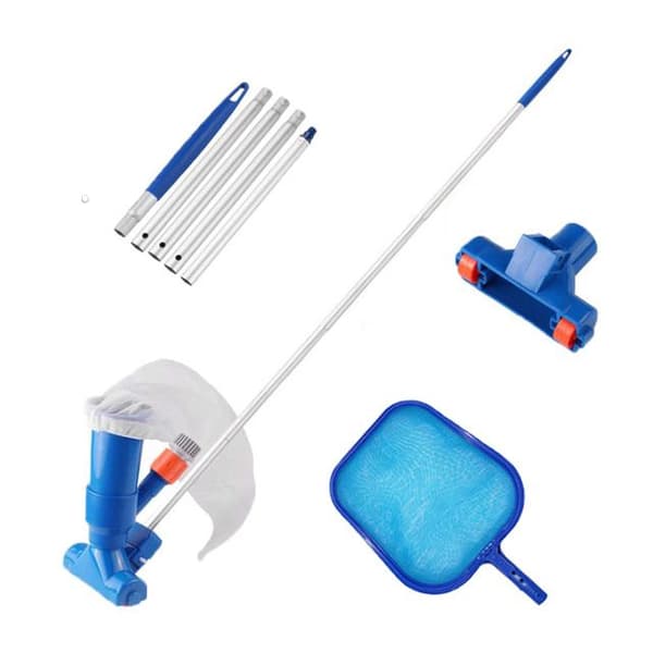 bärbar pooldammsugare kit, verktygssats för poolrengöring, poolrensare set