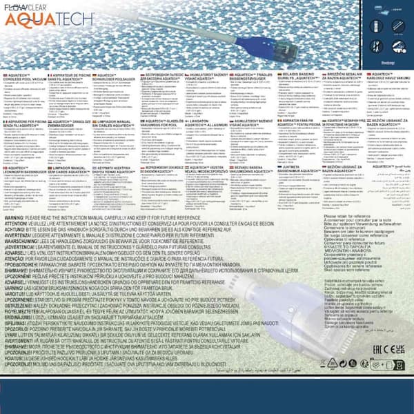 Bestway Pooldammsugare sladdlös Flowclear AquaTech
