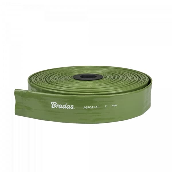 Litteä letku AGRO-FLAT WP4 / BP12 Bar - 2" / 100m - VIHREÄ