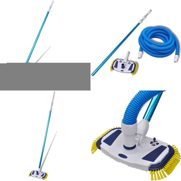 Pooldammsugare med teleskopskaft och slang - Pooldammsugare - Poolrengörare - Home & Living