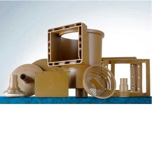 Standard skummare för GRE pool - Förskuren 14,6 cm x 14,1 cm - Brun färg