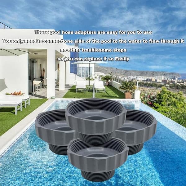 Lollanda 2-pack Slangadapter för poolskimmer – kompatibel med Intex 11239, vägganslutning slangkoppling ersättningsdel
