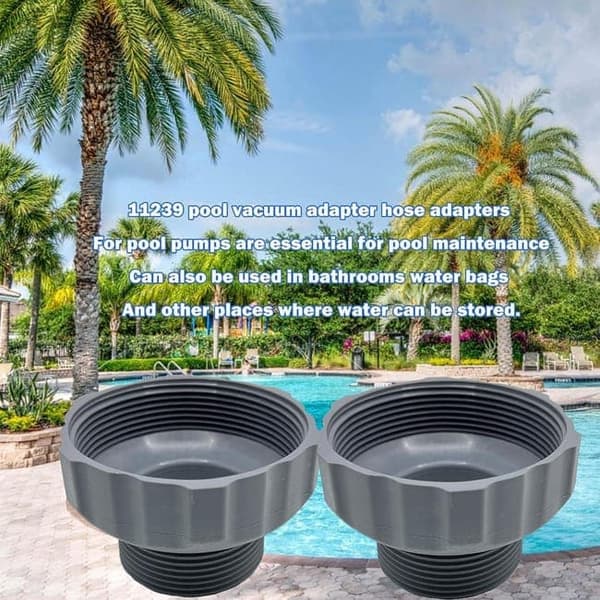 Lollanda 2-pack Slangadapter för poolskimmer – kompatibel med Intex 11239, vägganslutning slangkoppling ersättningsdel