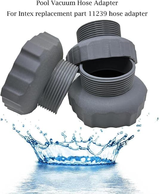 Lollanda 2-pack Slangadapter för poolskimmer – kompatibel med Intex 11239, vägganslutning slangkoppling ersättningsdel