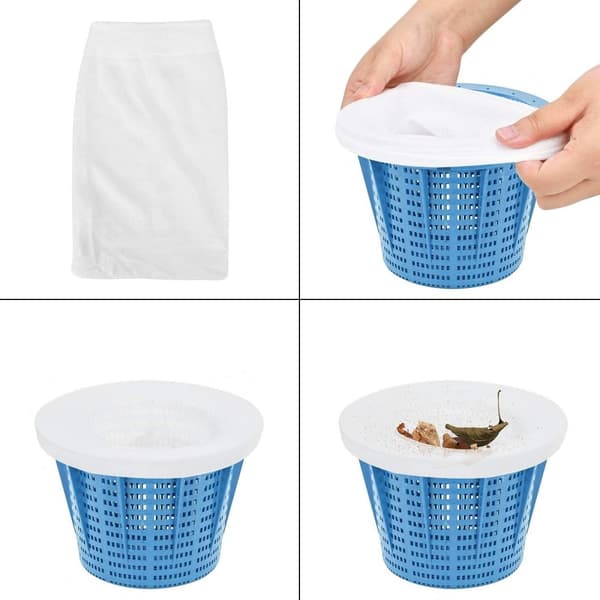 Lollanda Pool Skimmer Net / Pool Filter Net, – Pool Skimmer Filter Sock til at fjerne snavs og blade fra poolen - Genanvendelig