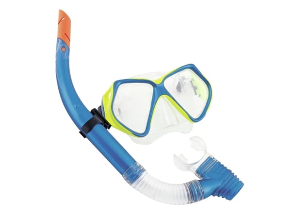 Bestway 24003, Voksen, Full ansiktsmaske, Fridykking, Herdet glass, Blå, Grå, 14 år