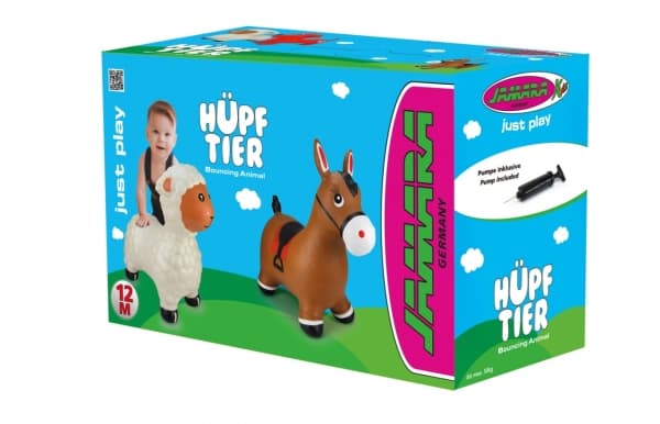 Jamara Hopping animal horse brown with pump, Djur, 1 År, Brun