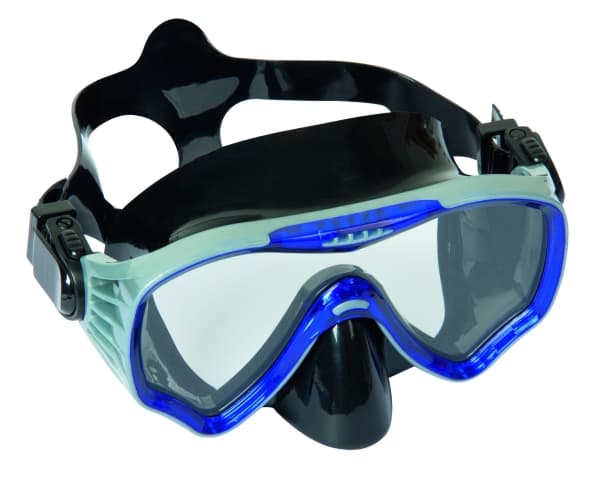 Bestway 22045, Voksen, Full ansiktsmaske, Fridykking, Herdet glass, Sort, Blå, Rød, 14 år