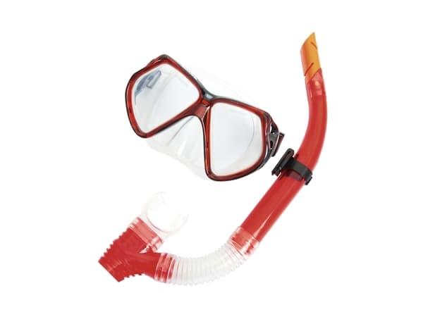 Bestway 24005, Barn, Full ansiktsmaske, Fridykking, Herdet glass, Blå, Rød, 14 år