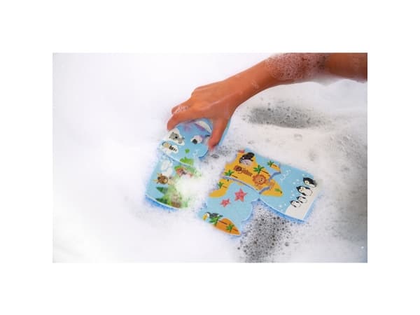 JANOD Bath Explorers Map, Badepuslespill, Gutt/Jente, 3 år, Polyetylen-vinylacetat (PEVA), Flerfarget