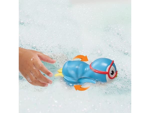 Munchkin Swimming Penguin, Badedyr, Gutt/Jente, 0,9 år, Blå, Gult