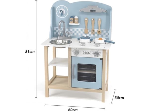 Viga Toys Viga 44047 PolarB Kitchen with silver-blue accessories