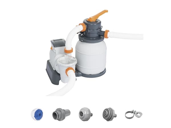 Bestway 58497, Hiekkasuodatinsetti, Musta, Oranssi, Valkoinen, Uima-allas maanpinnan yläpuolella, 5700 L, 1100 L, 42300 L