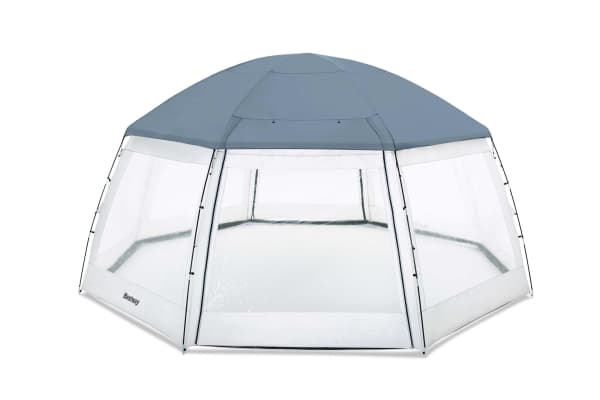 Bestway 58612, Bassengkuppel, Basseng på bakken, Rund, Grå, Gjennomsiktig, Hvit, PVC, Polyester, 2 dører
