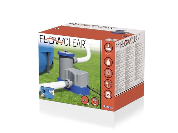 Bestway 58389, Patronfilterpumpe, Blå, Hvit, 3,2 cm, 1100 l, 31800 l, 220 - 240 V