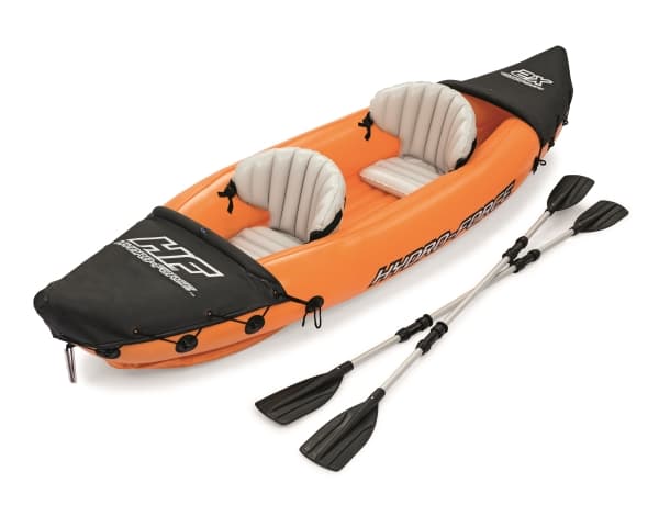 Bestway 65077, Oppblåsbar kajakk, 2 person(er), 160 kg, Blå, Grå, Vinyl, Boks