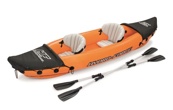 Bestway 65077, Oppblåsbar kajakk, 2 person(er), 160 kg, Blå, Grå, Vinyl, Boks