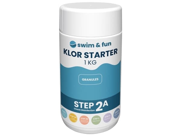 Swim&Fun Klor Starter Snabblösande Granulat - 1 kg - Steg 2A