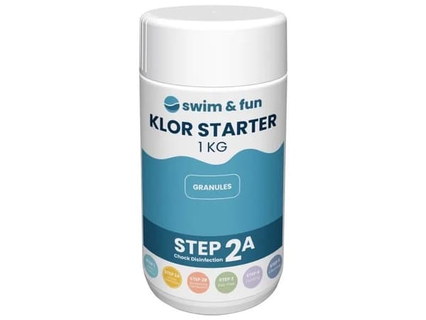 Swim&Fun Klor Starter Snabblösande Granulat - 1 kg - Steg 2A