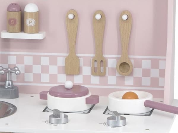 Viga Toys Viga 44046 PolarB Kitchen with silver-pink accessories