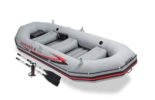 Intex 68376NP, Reise / Rekreasjon, Oppblåsbar Båt, Grå, PVC, 4 person(er), China