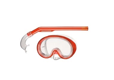 BECO-Beermann 99005-5, Barn, Halv ansiktsmaske, Snorkling, Polykarbonat, Rød, Gjennomsiktig, 8 år