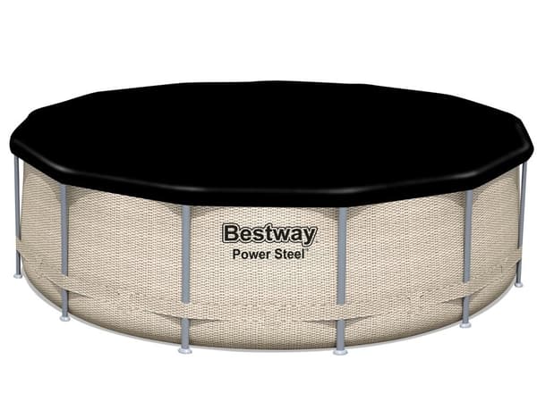 Bestway Power Steel swimmingpool 396 x 107 cm Rattan look - komplet sæt