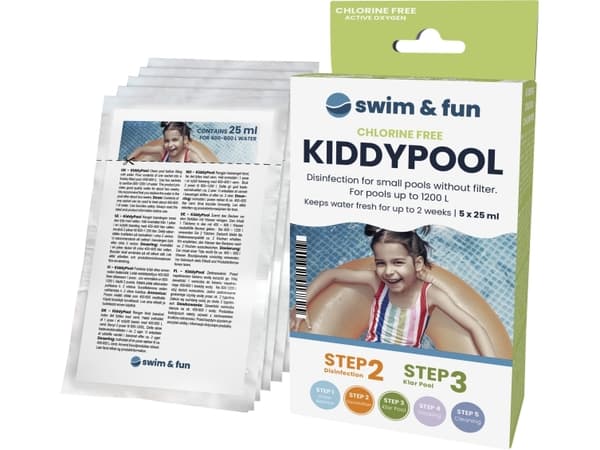 Swim&Fun KiddyPool för små pooler upp till 1200 L - 5 x 25 ml