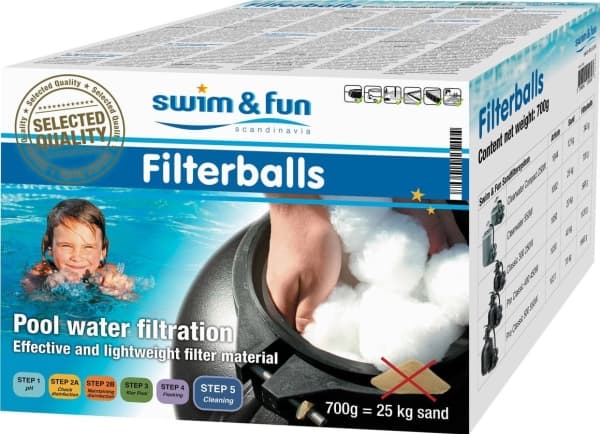 Swim&Fun - Filterbollar 700 g