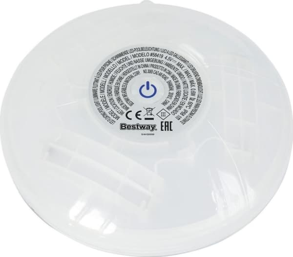 Bestway 58419, Poolljustransformator, Vit, IP68, Variabel, Batteri, AA