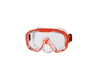 BECO-Beermann 99003-5, Vuxen, Halvtäckande cyklop, Snorkling, Polykarbonat, Röd, Transparent, 12 År