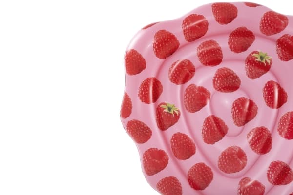 Bestway 43396, Vaaleanpunainen, Punainen, Kelluva patja, Kuva, PVC-muovi, Poika/tyttö, Raspberry printing