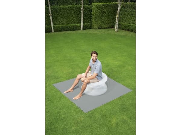 Bestway 58639, Gulv beskytter, Grå, Polyethylen, firkant, 666 g, 500 x 500 mm